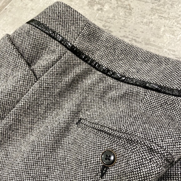 Express Editor pants, black & white tweed. Size 0. - Picture 2 of 5